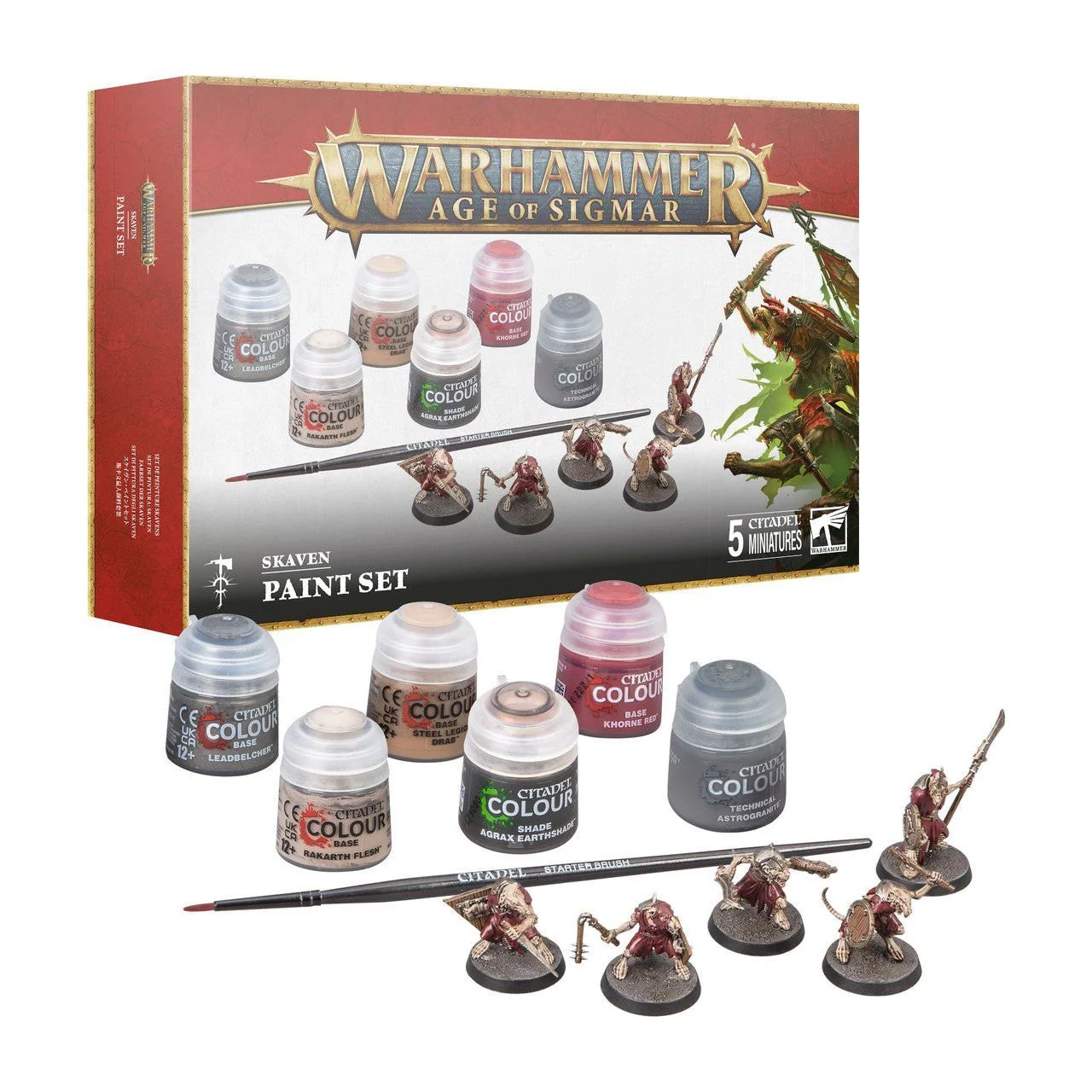 Age of Sigmar: Skaven Paint + Brush Set