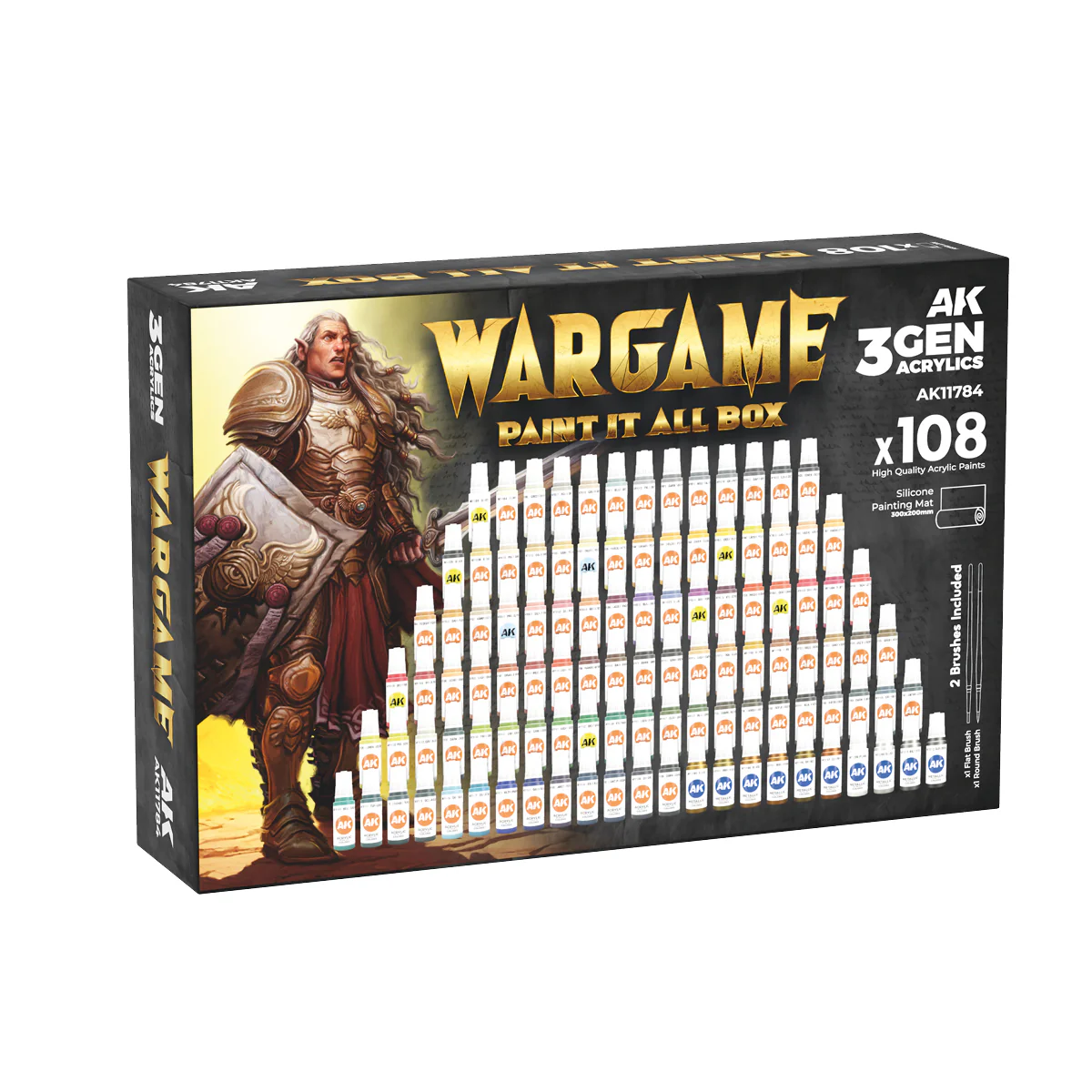 AK-Interactive: 3GEN ā Wargame Paint It All Box x108