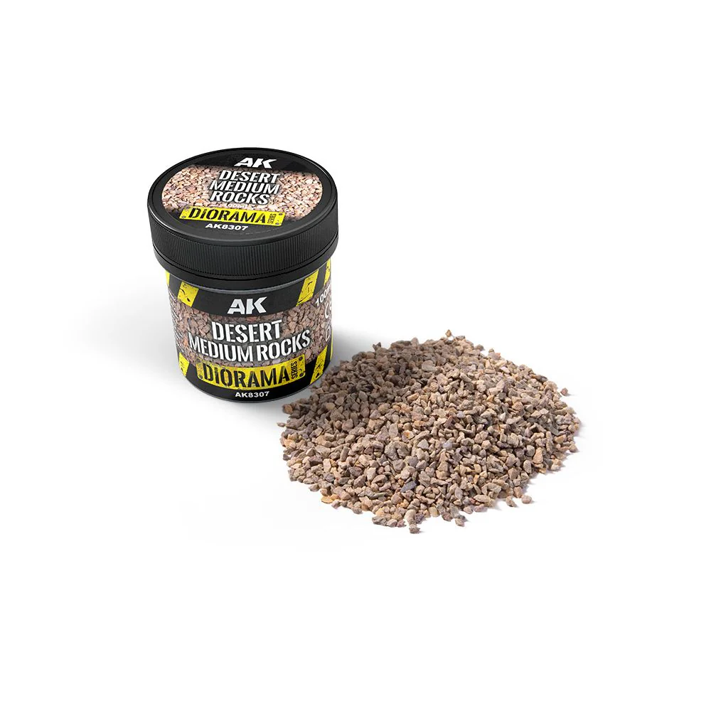 AK Interactive Desert Medium Rocks 100ml
