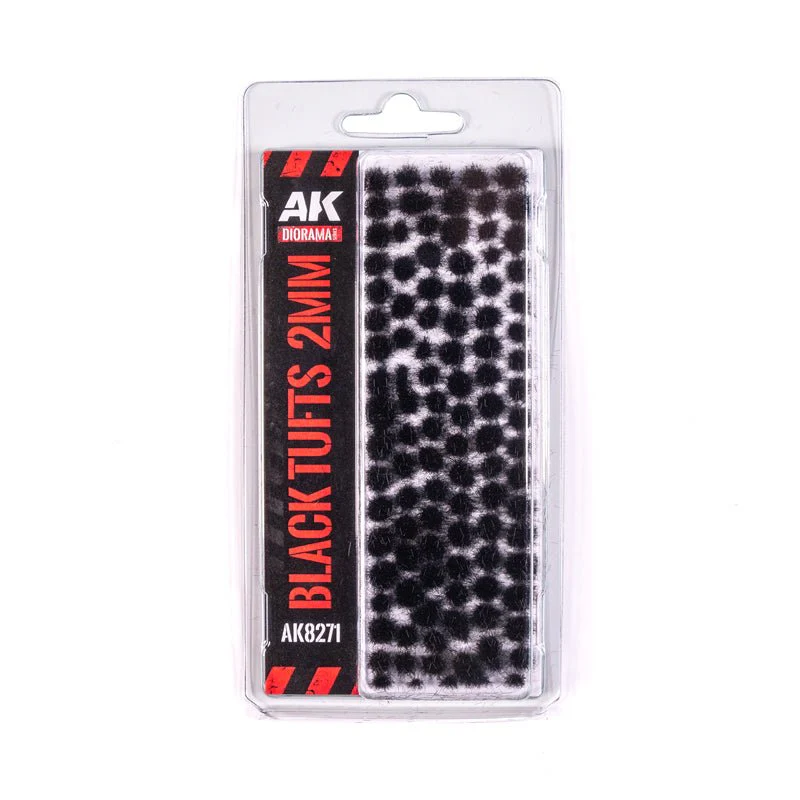AK-Interactive: Fantasy Tufts - Black (2mm)
