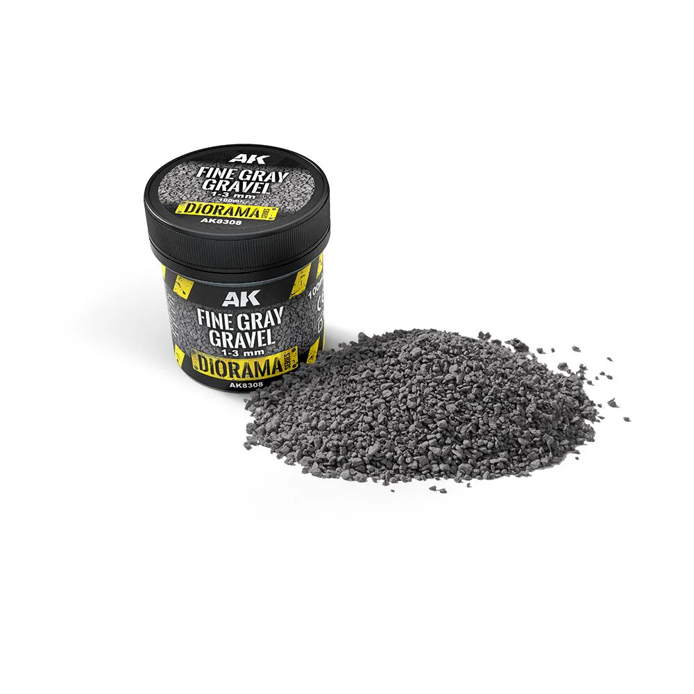 AK Interactive Fine Gray Gravel 1β3mm 100ml