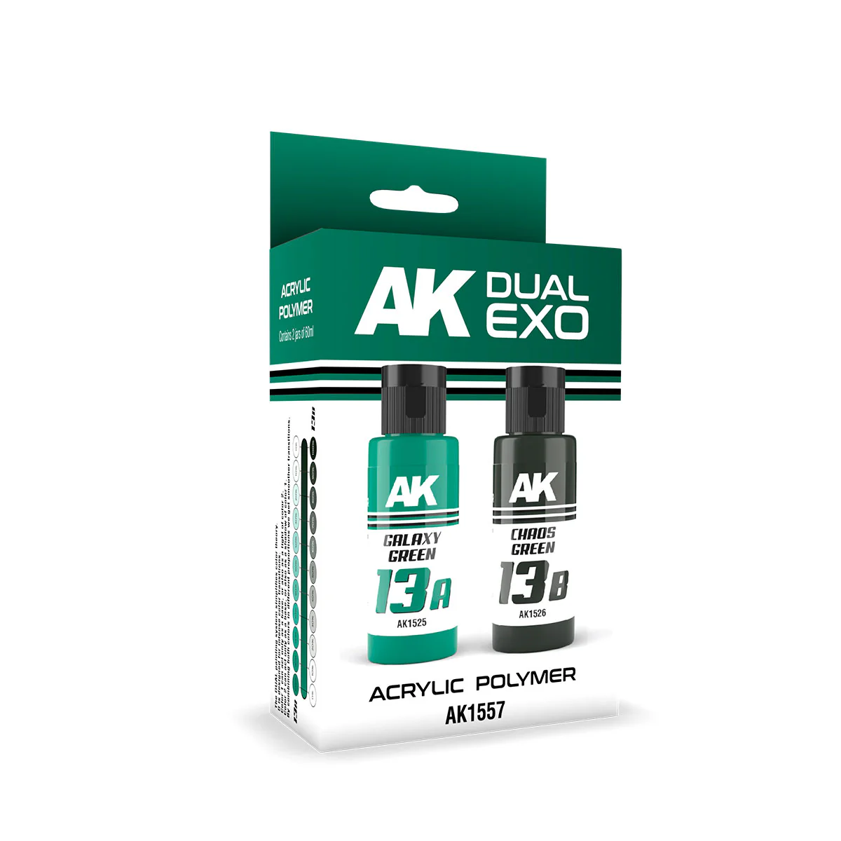 Ak Interactive Galaxy Green & Chaos Green Dual Exo Paint Set - Image 2