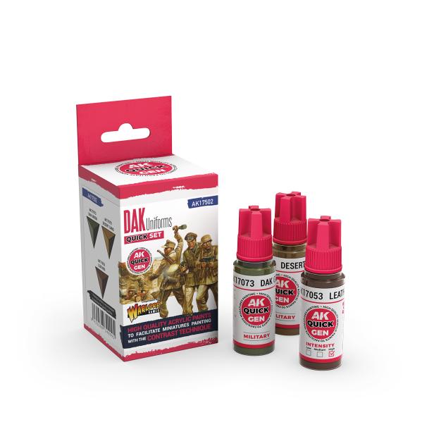 AK-Interactive: Quick Gen Acrylic Contrast -Dak Uniforms (Quick Gen Set) - Image 2