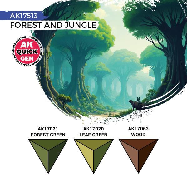 AK-Interactive: Quick Gen Acrylic Contrast -Forest & Jungle (Quick Gen Set) - Image 3