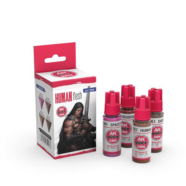 AK-Interactive: Quick Gen Acrylic Contrast -Human Flesh (Quick Gen Set) - Image 2