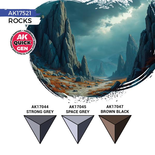 AK-Interactive: Quick Gen Acrylic Contrast -Rocks (Quick Gen Set) - Image 3