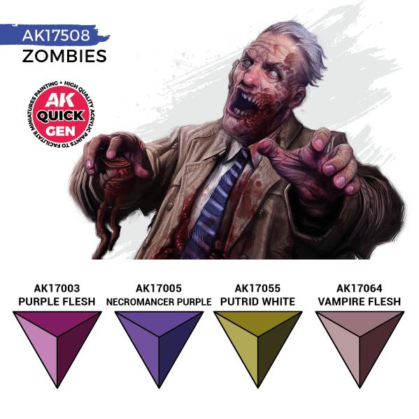 AK-Interactive: Quick Gen Acrylic Contrast -Zombies (Quick Gen Set) - Image 3