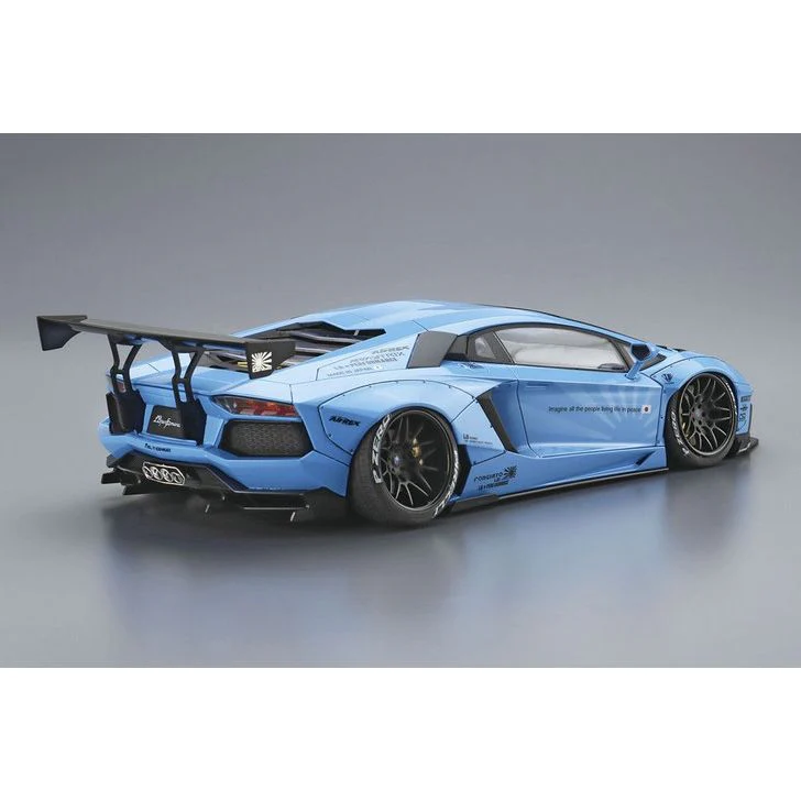 Aoshima Liberty Walk 1/24 No.18 LB Works Lamborghini Aventador Ver.2 Plastic Model - Image 3