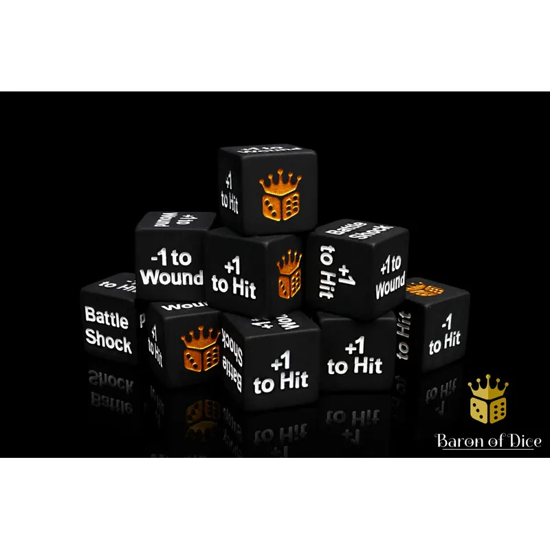Battleshock Counter Dice Set, 25 Resin 16mm D6