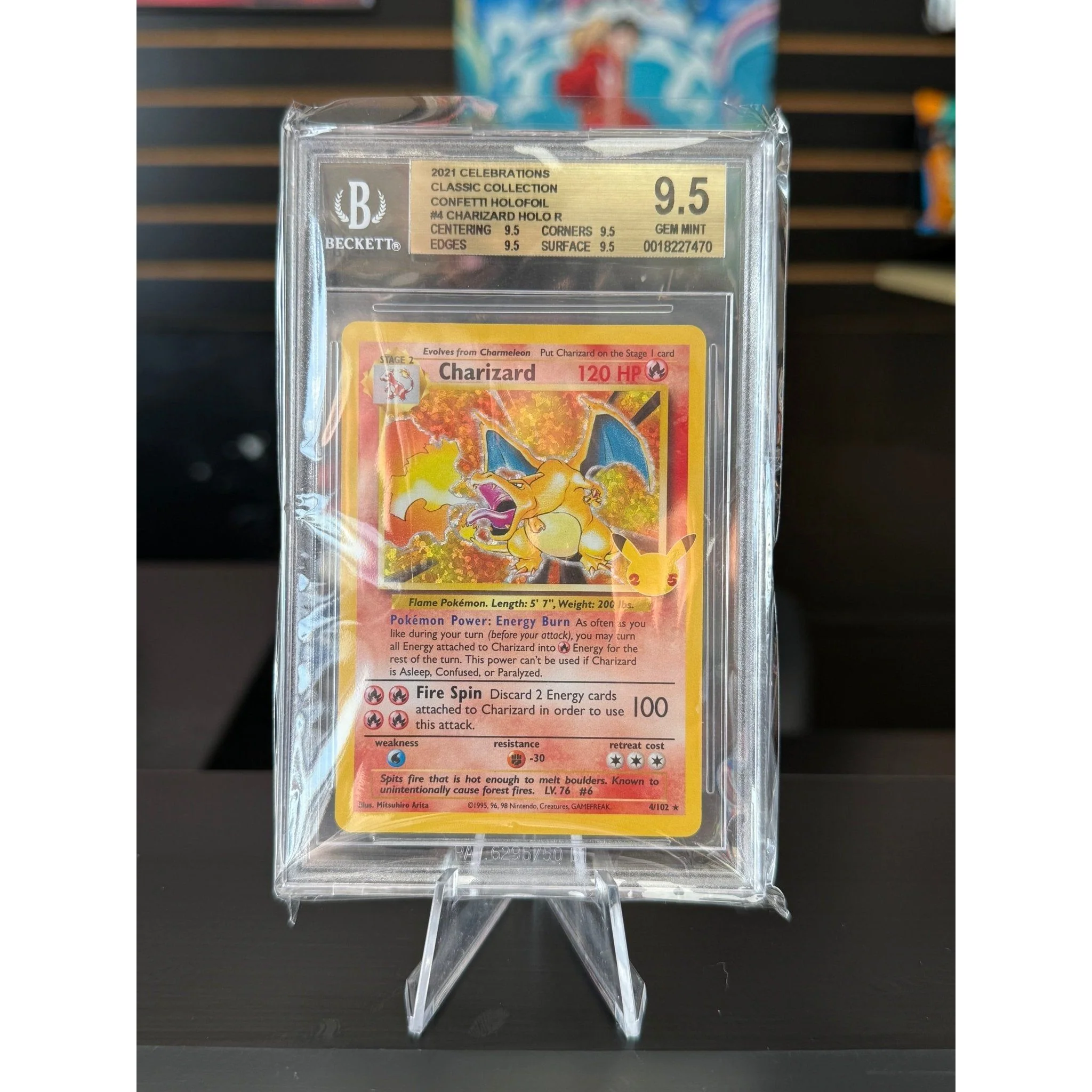 Charizard Celebrations BGS Graded 9.5 Gold Label