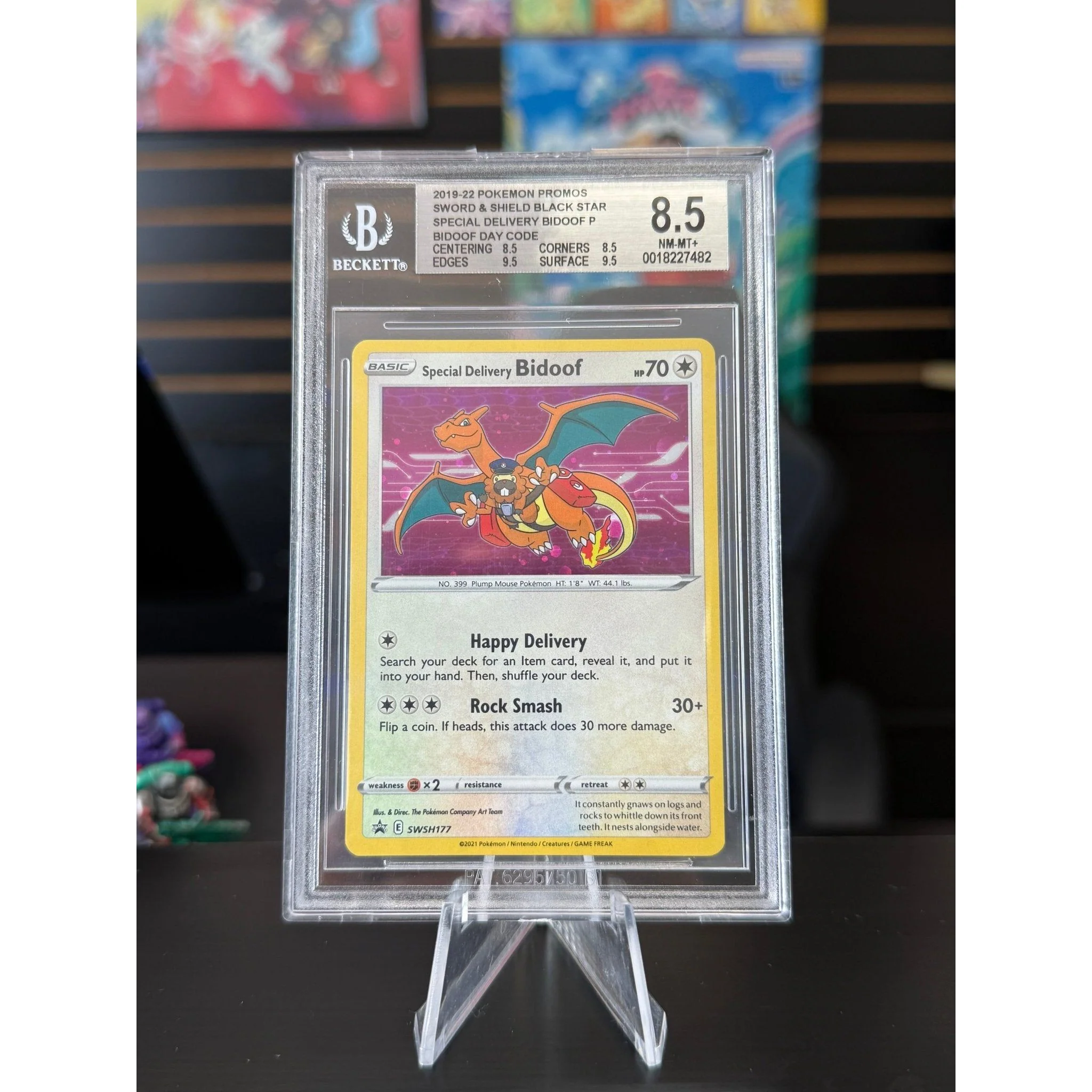 Charizard Special Delivery Bidoof BGS Graded 8.5