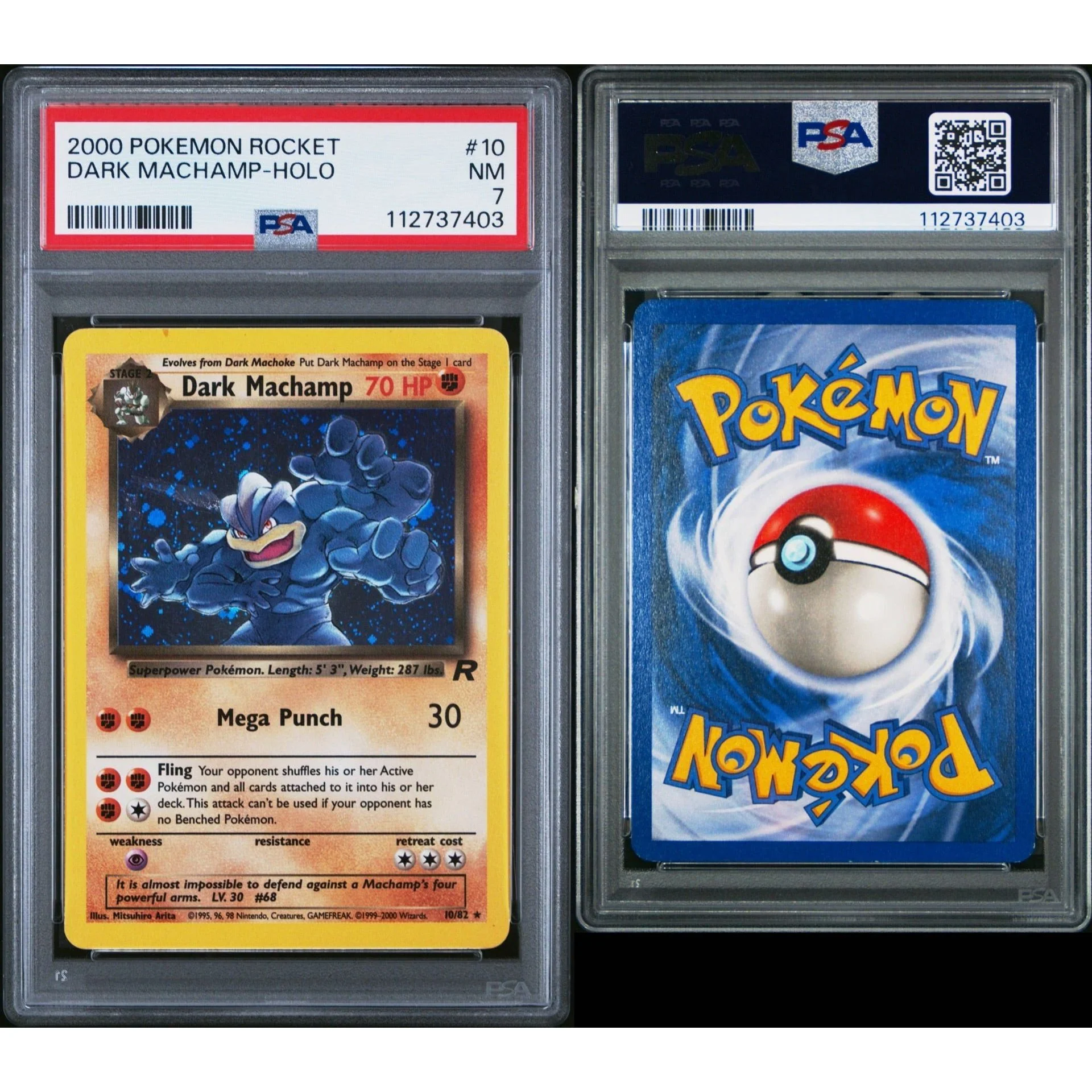 Dark Machamp Team Rocket - HOLO 10 - PSA Graded 7 - Image 3