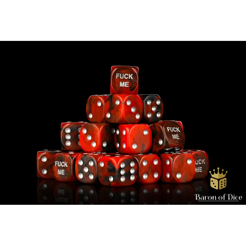 F*** Me Dice (Red, Round Corner) - Baron of Dice