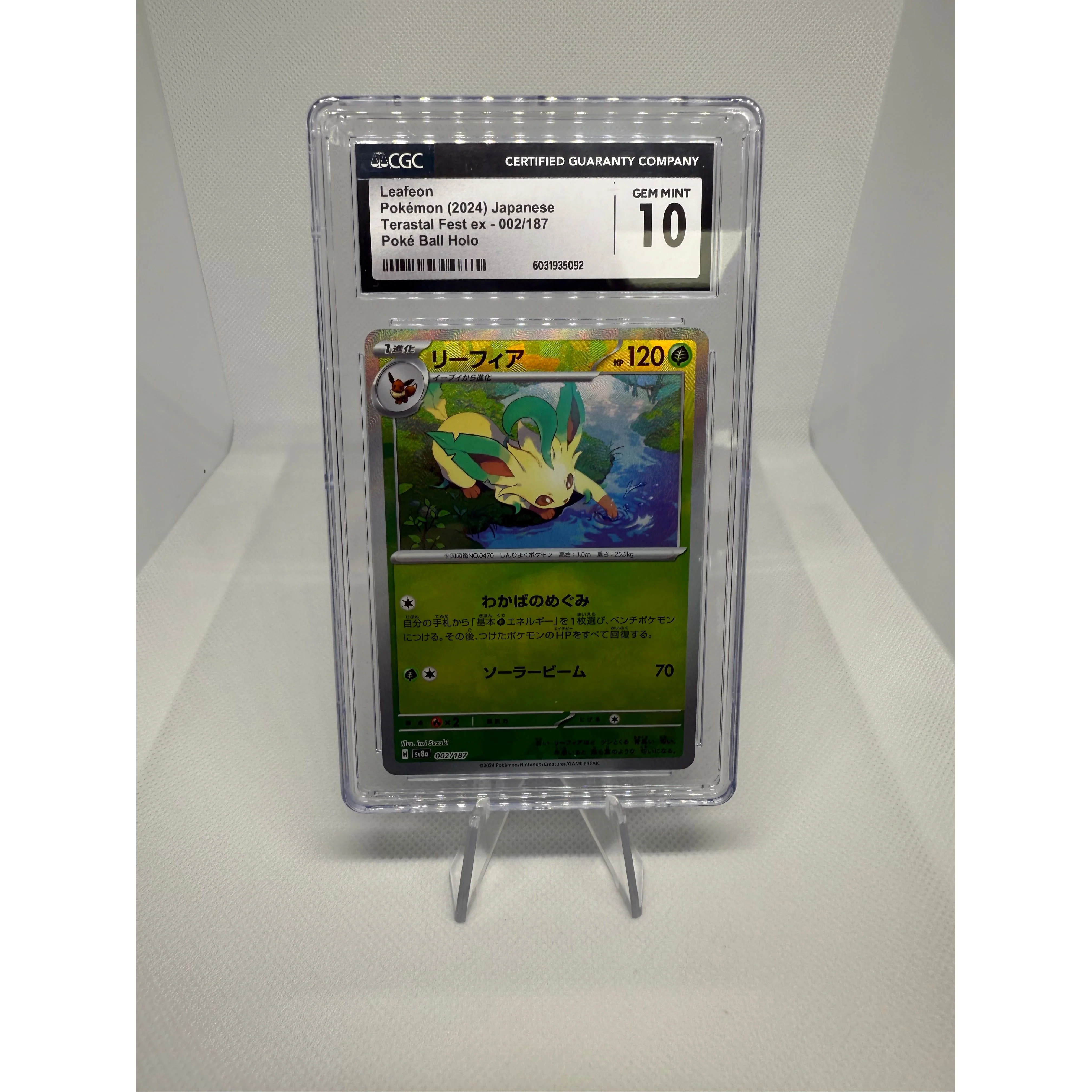 Leafeon Japanese Pokemon CGC Graded Gem Mint 10