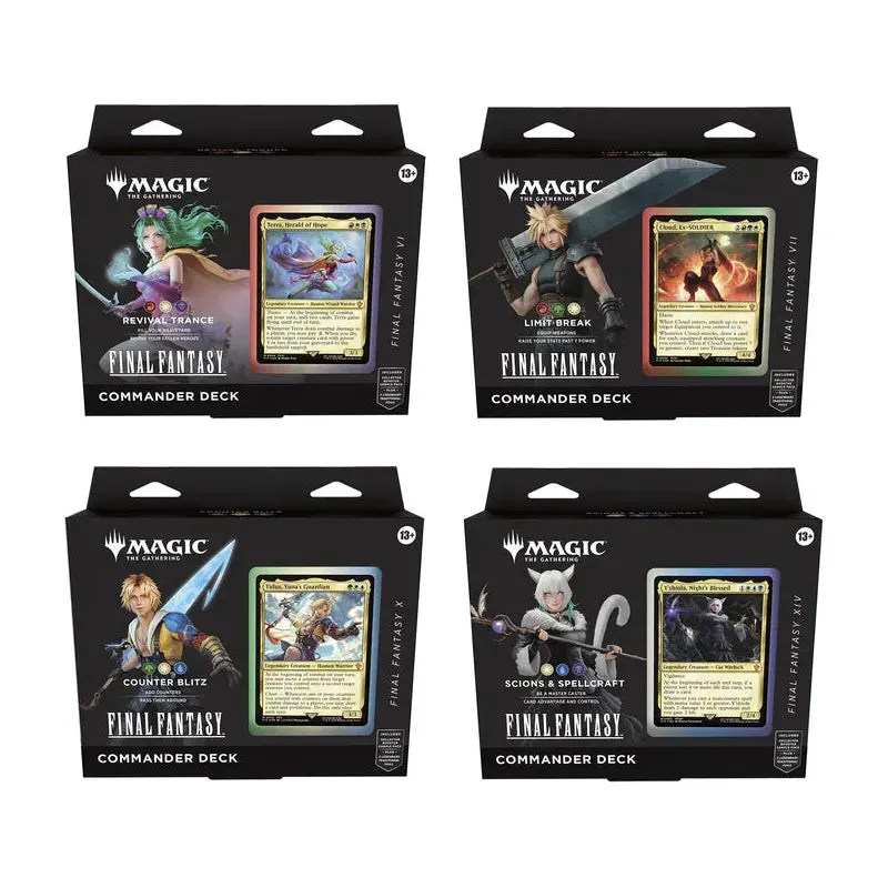 Magic the Gathering CCG: Final Fantasy Commander Deck Carton (4)