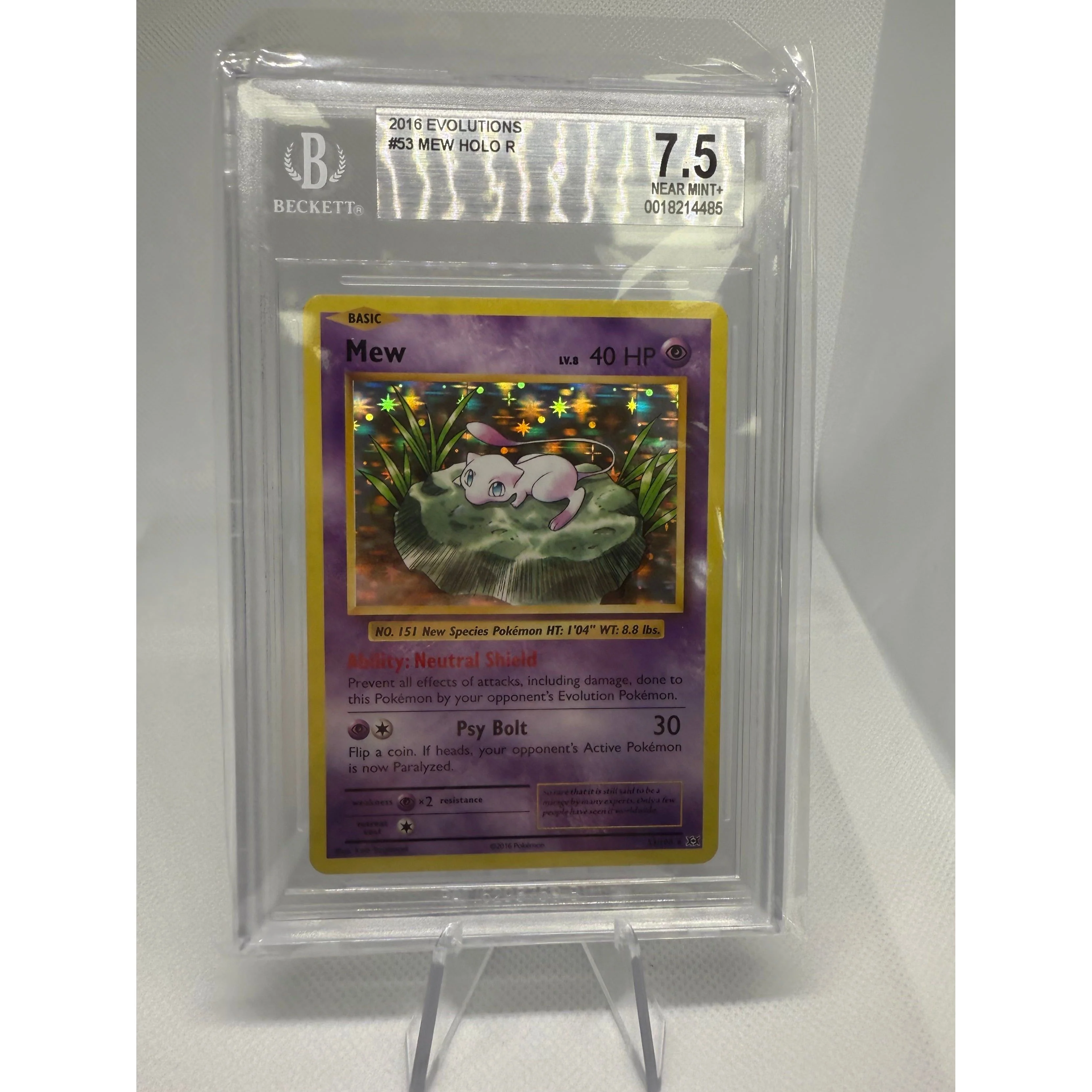 Mew #53 Holo BGS Near Mint 7.5