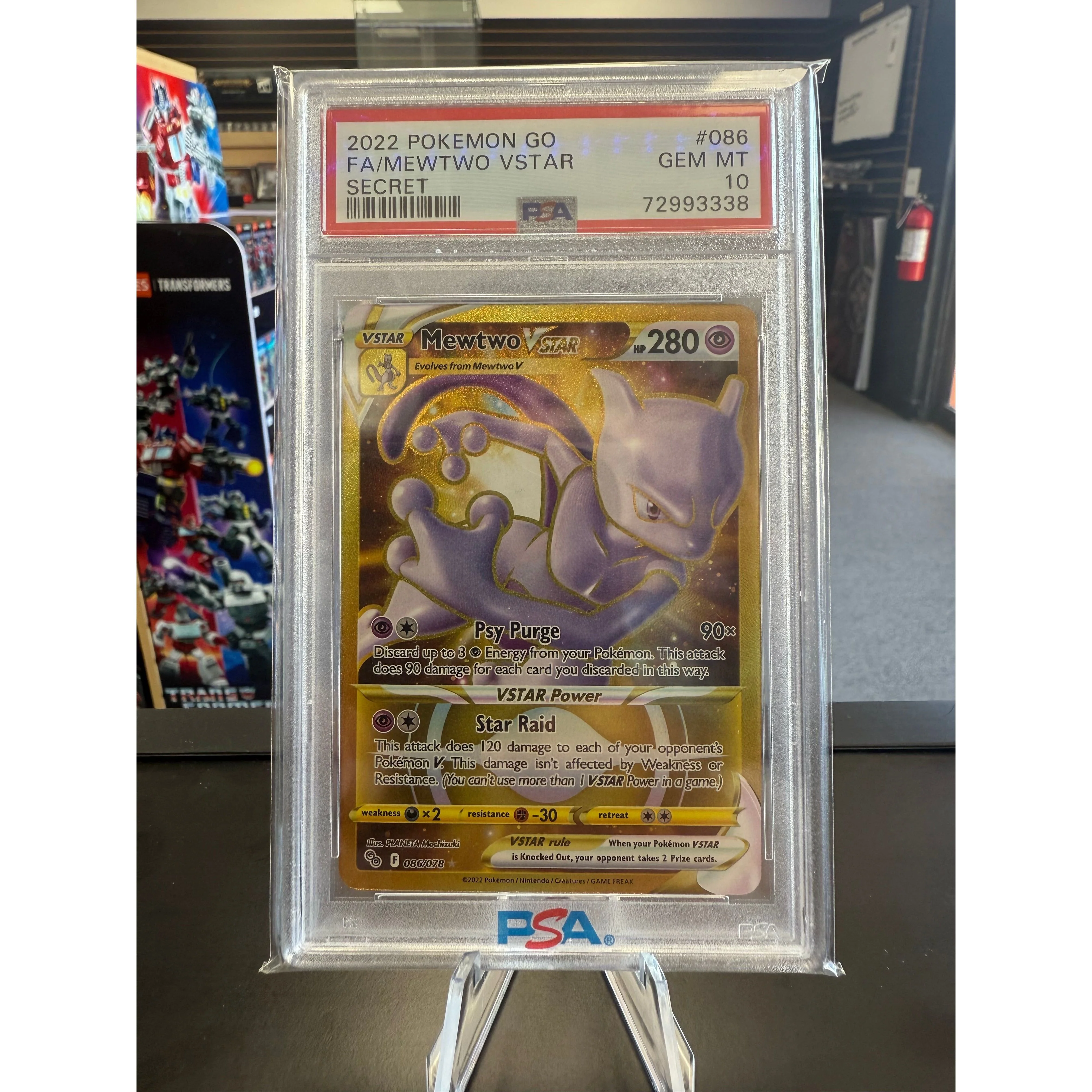 MewTwo VSTAR (Secret) 086/078 Pokemon GO Holo PSA 10