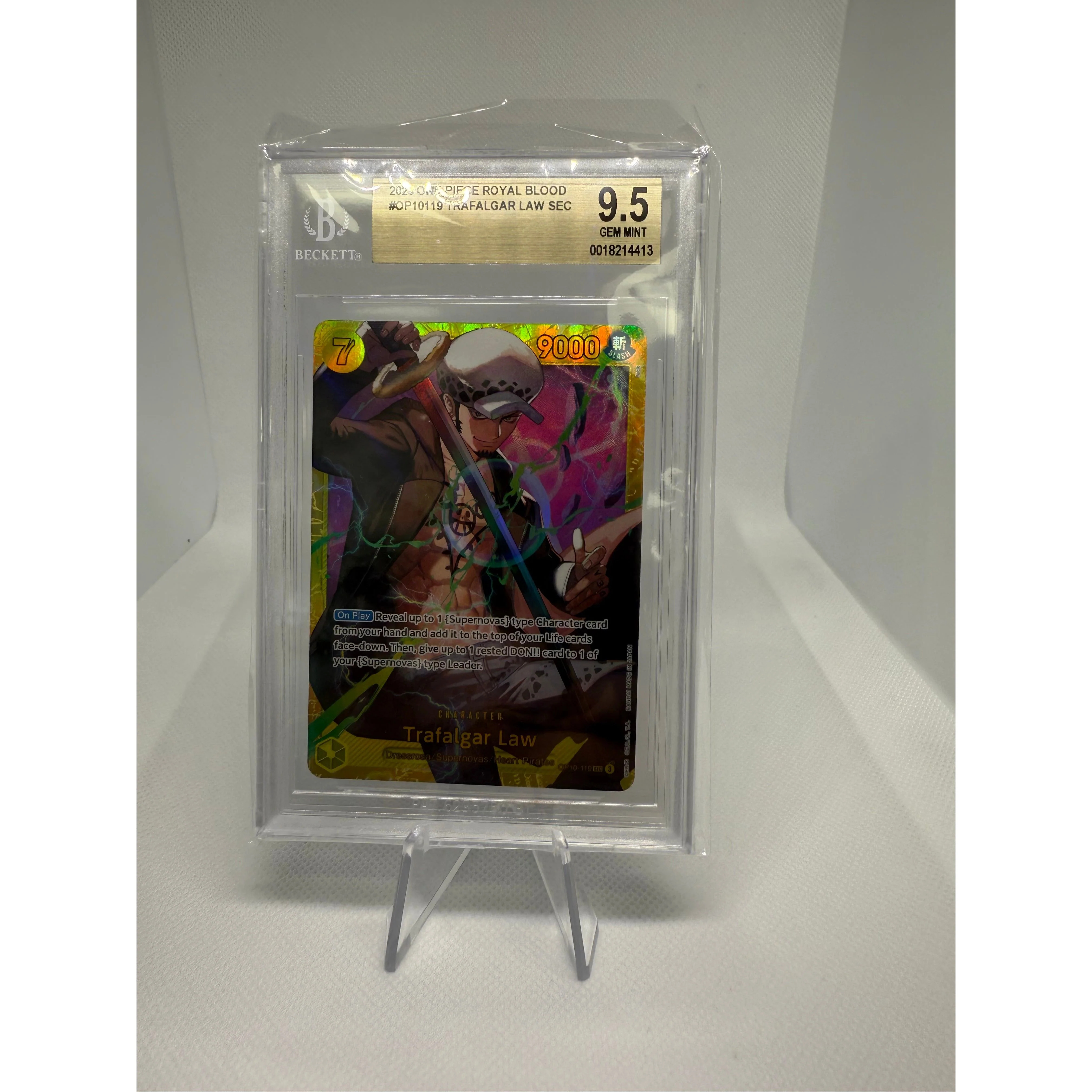 One Piece OP10119 Trafalgar Lav BGS Gold Label 9.5 Gem Mint