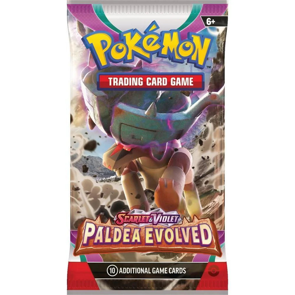 Pokemon Scarlet & Violet  Paldea Evolved Booster Pack Single (Styles May Vary)