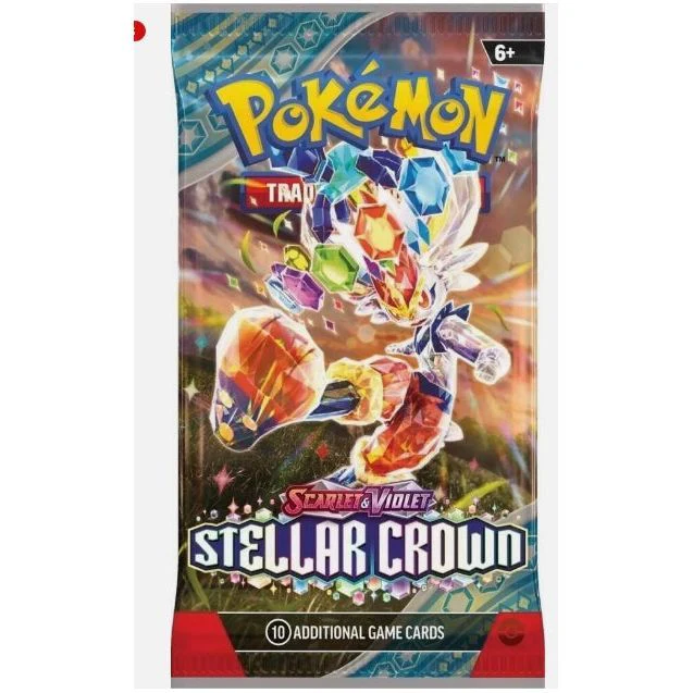 Pokemon Scarlet & Violet Stellar Crown Booster Pack (Styles May Vary)