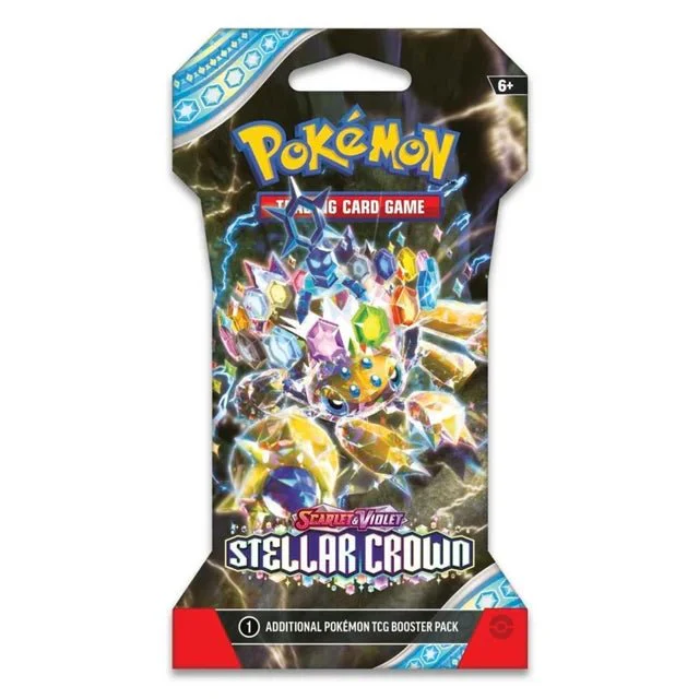 Pokemon Scarlet & Violet Stellar Crown Sleeved Booster Pack (Styles May Vary)