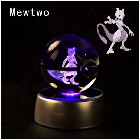 Pokémon Theme 3D Crystal Ball - MewTwo
