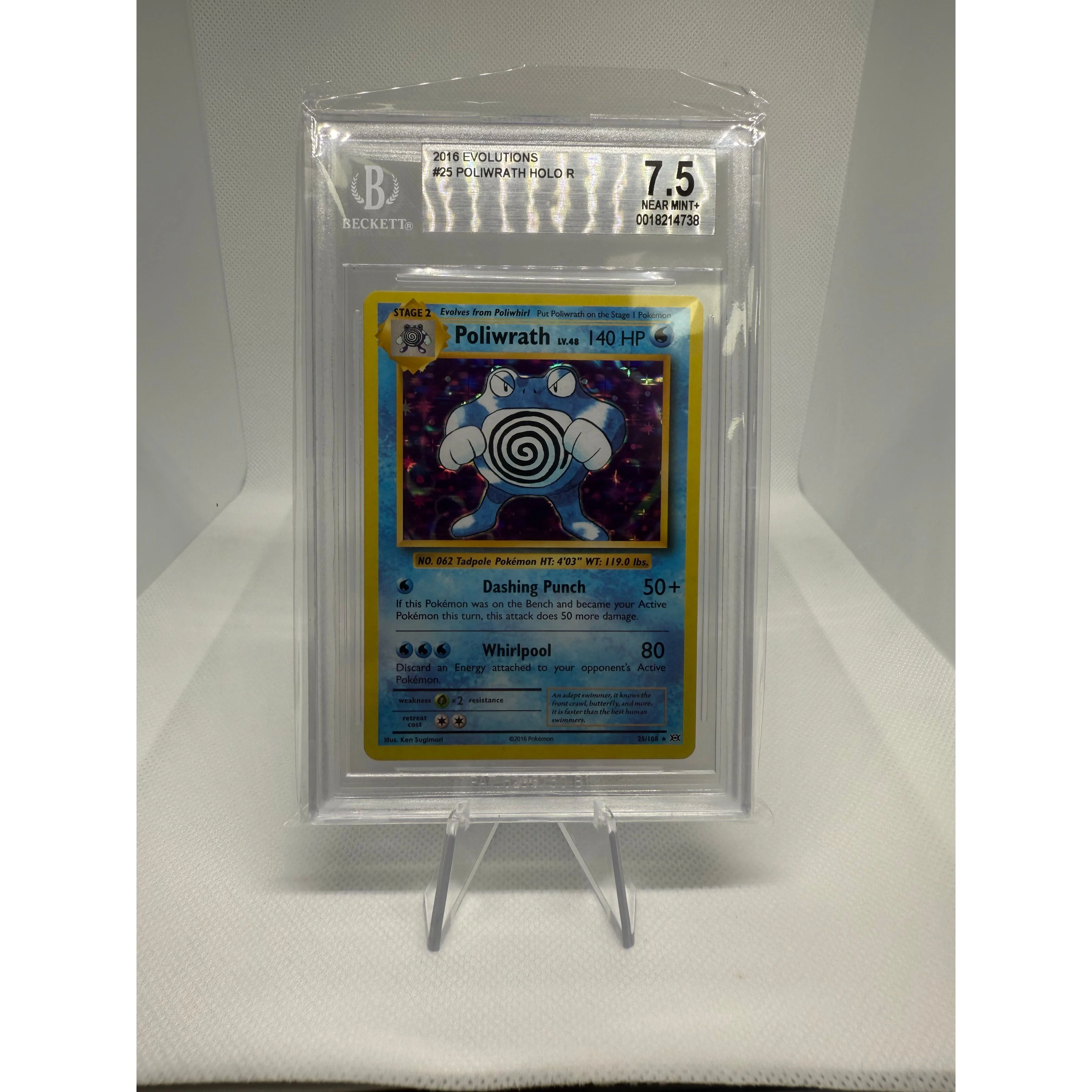 Poliwrath BGS Graded 7.5 Near Mint