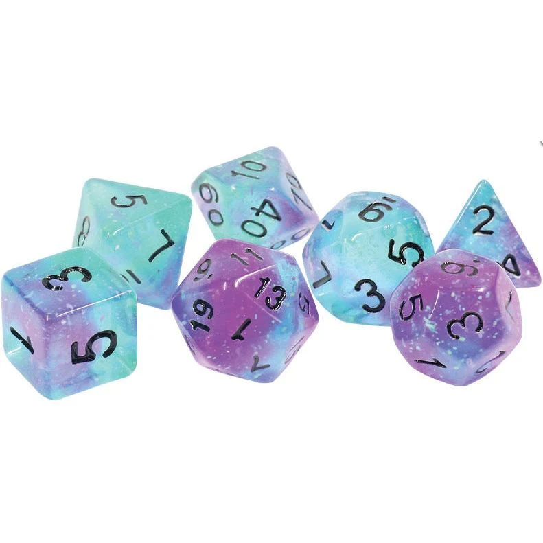 RPG Dice Set (7): Peacock Glowworm