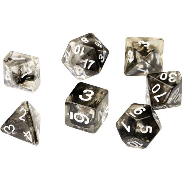 RPG Dice Set (7): Translucent Black Cloud