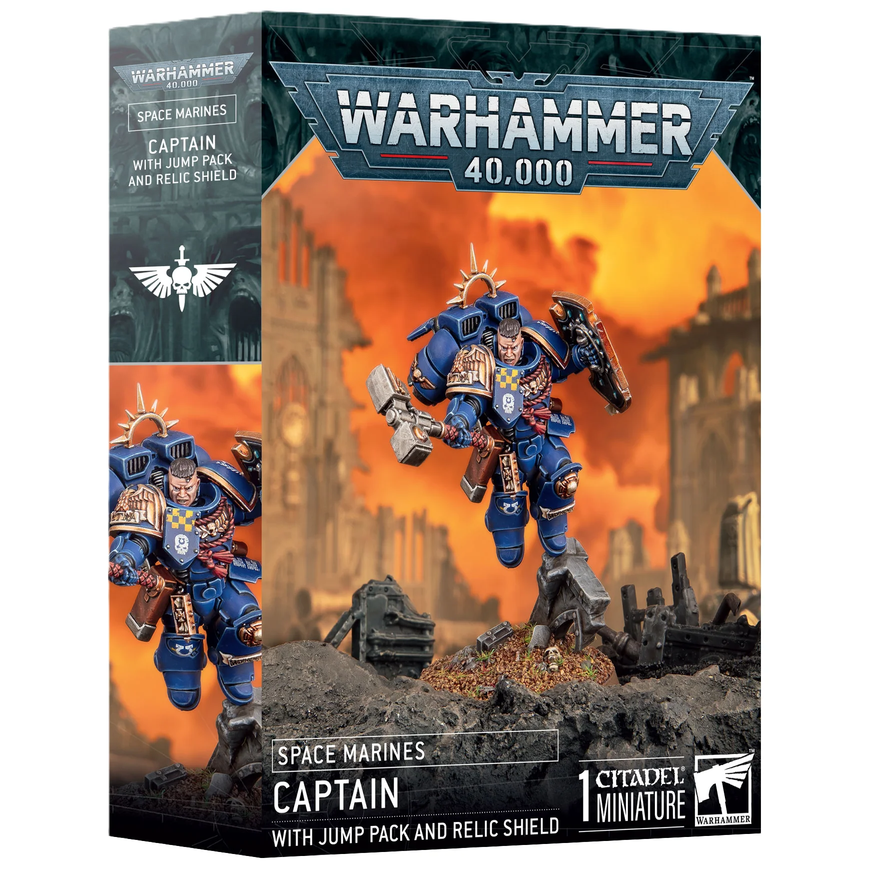 Space Marines Captain with Jump Pack and Relic Shield