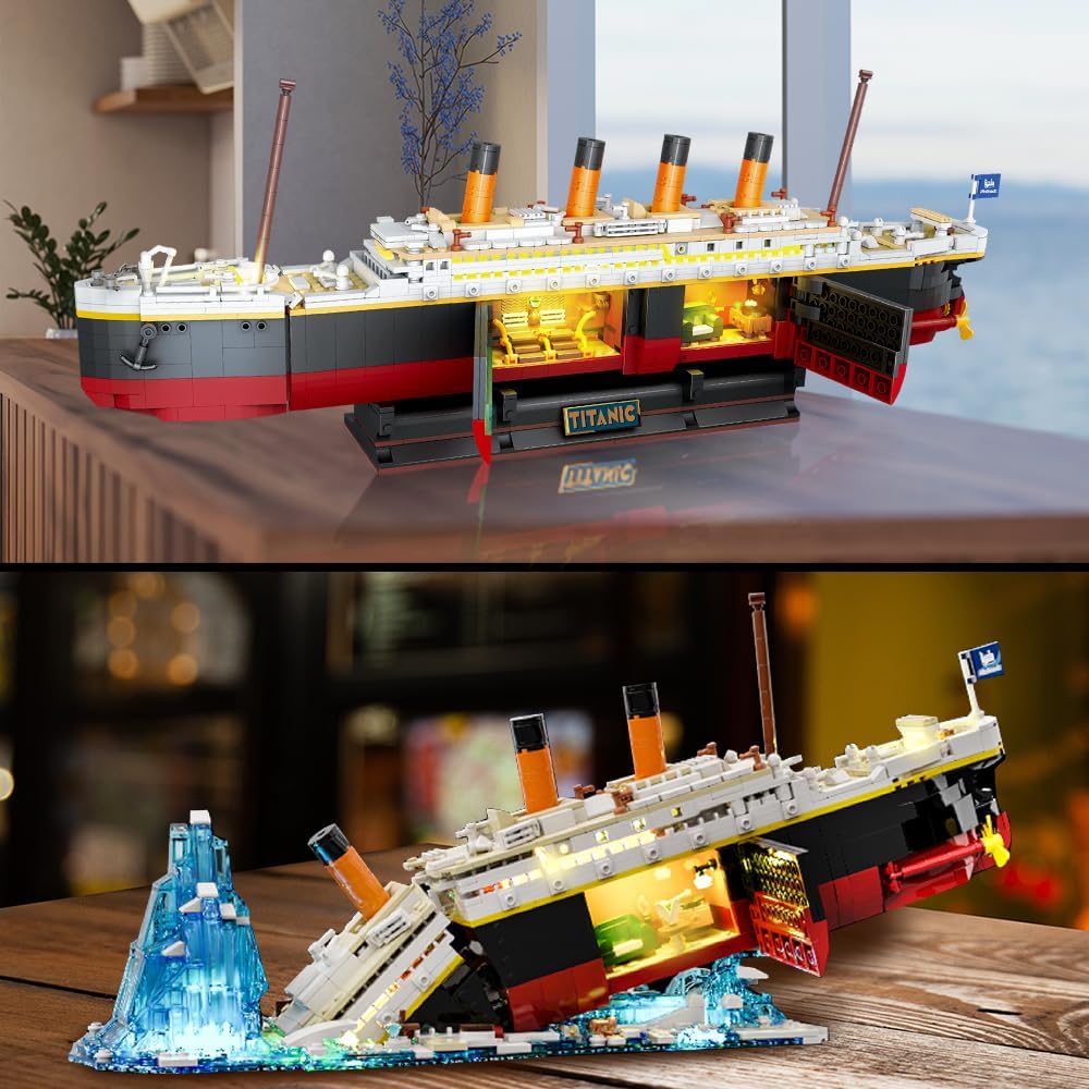 Titanic Building Set with LED Light - Insoon - Image 3