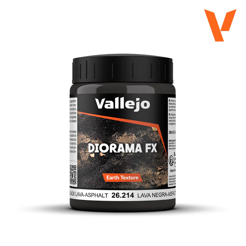 Vallejo Diorama FX: Earth Textures: Black Lava-Asphalt (200ml) - Image 2