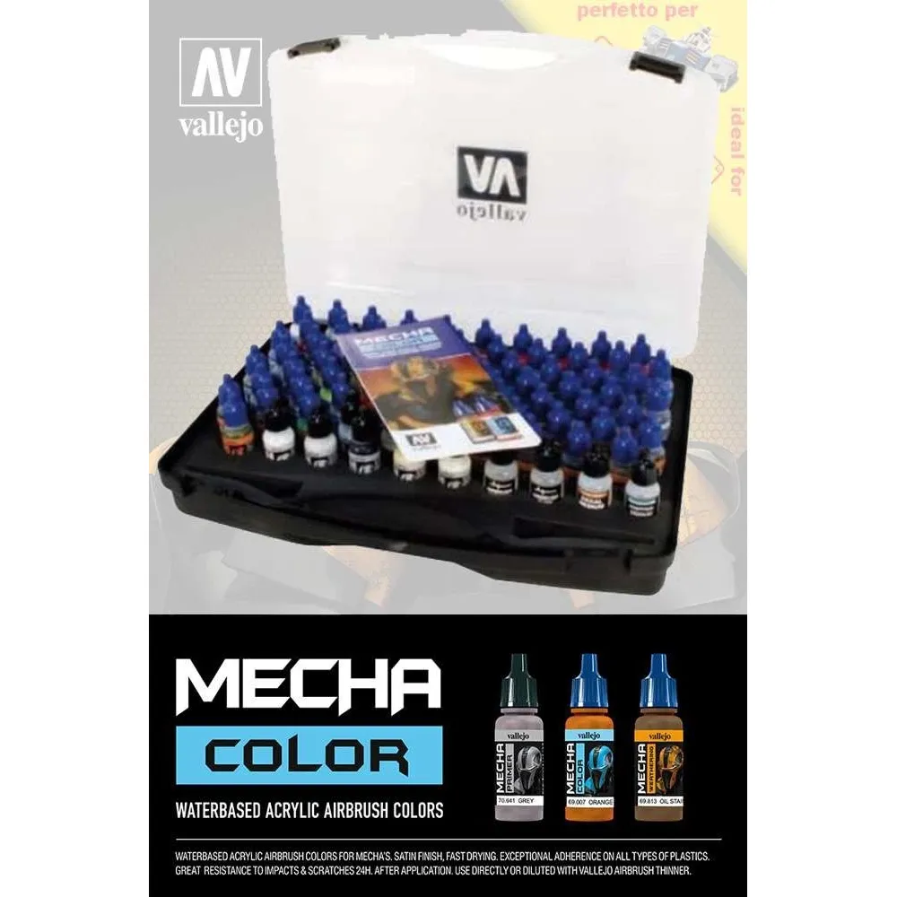 Vallejo Mecha Color Case β 80 Acrylic Paints for Models & Gunpla - Image 4