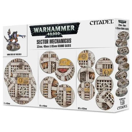 Warhammer 40000: Sector Mechanicus Industrial Bases 32MM, 40MM, & 65MM Bases