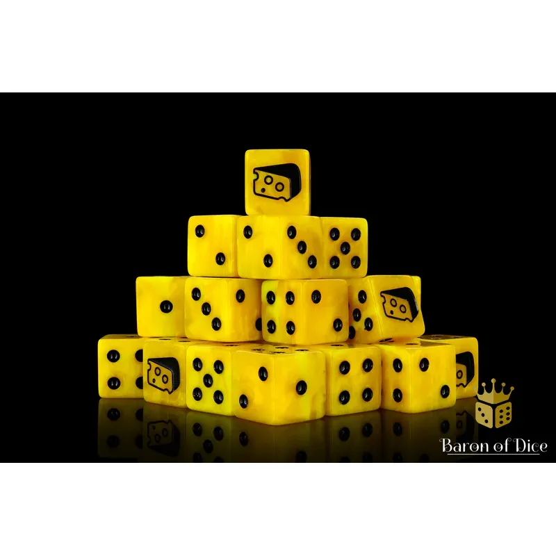 Warp Cheese Dice (Square Corner) - Baron of Dice